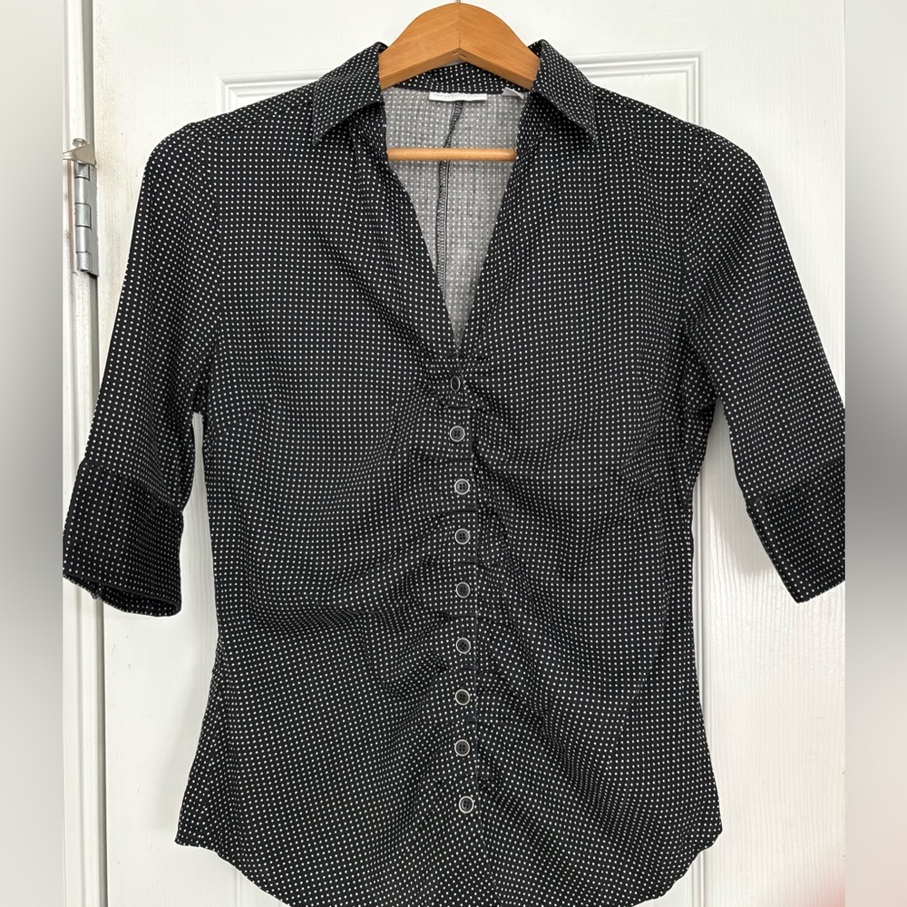 New York & Company Black Button Down Shirt